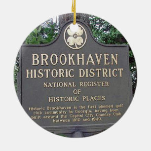 Brookhaven Atlanta, Doppel-Side Weihnachtsnamen Keramikornament