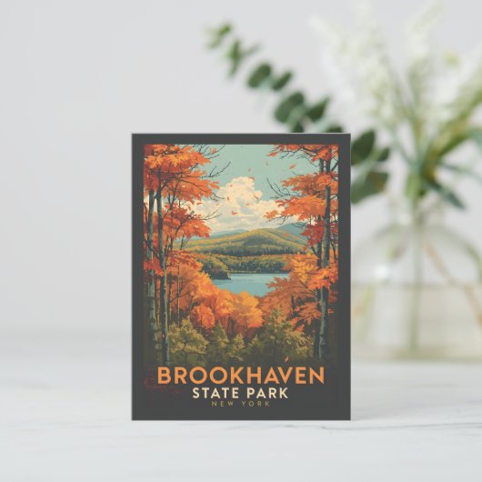 Brookhaven Staat Park - New York Postkarte (Stehend Vorderseite)
