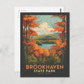 Brookhaven Staat Park - New York Postkarte (Vorne/Hinten)
