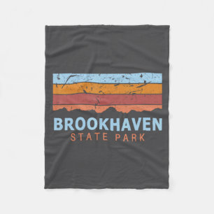 Brookhaven State Park New York Retro Cool _1 Fleecedecke