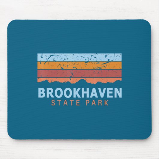 Brookhaven State Park New York Retro Cool _1 Mousepad (Vorne)
