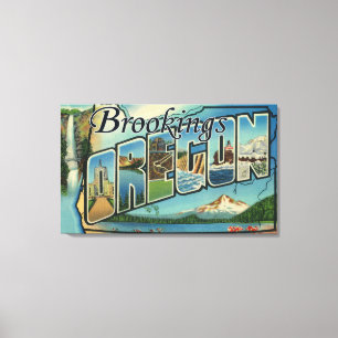 Brookings, Oregon - große Buchstabe-Szenen Leinwanddruck