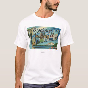 Brookings, Oregon - große Buchstabe-Szenen T-Shirt