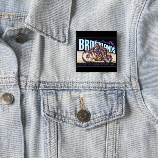 "Brooklands Motorradrennen" Button (Beispiel)