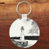 Brookline, NH-Leuchtturm Schlüsselanhänger (Vorderseite)