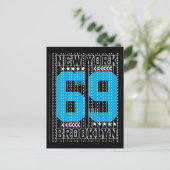 Brooklyn 69: Urban Edge & Numeric Style Postkarte (Stehend Vorderseite)