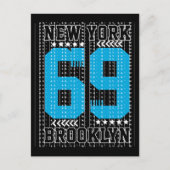 Brooklyn 69: Urban Edge & Numeric Style Postkarte (Vorderseite)