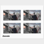 Brooklyn B&W Rechteckiger Aufkleber (Blatt)