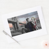 Brooklyn B&W Rechteckiger Aufkleber (Umschlag)