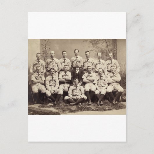 Brooklyn Baseball Team, 1889 Postkarte (Vorderseite)