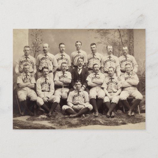 Brooklyn Baseball Team, 1889 Postkarte (Vorderseite)