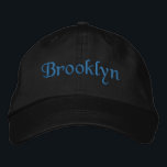 Brooklyn bestickte Baseballkappe / Hat Blue<br><div class="desc">Brooklyn Personalisierte individualisierbare bestickte Baseballkappe / Baseballhut in blau,  von 369MyName & 369.</div>