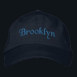 Brooklyn bestickte Baseballkappe / Hat Blue<br><div class="desc">Brooklyn Personalisierte individualisierbare bestickte Baseballkappe / Baseballhut in blau,  von 369MyName.</div>
