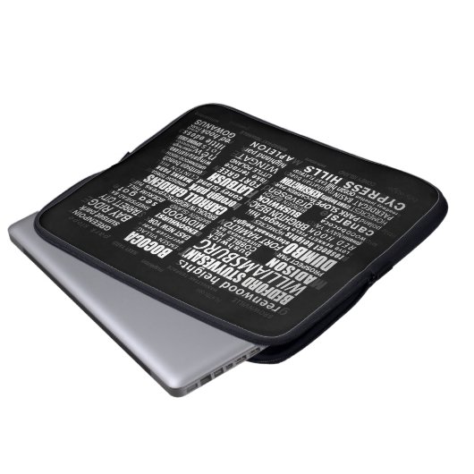 Brooklyn BK, New York, Word Art Laptopschutzhülle (Vorne Knopf)