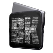 Brooklyn BK, New York, Word Art Laptopschutzhülle (Vorderseite Links)