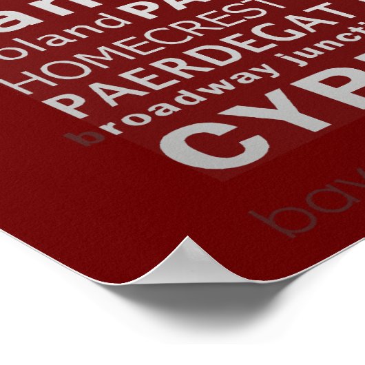 Brooklyn BK NYC Poster Print (Ecke)