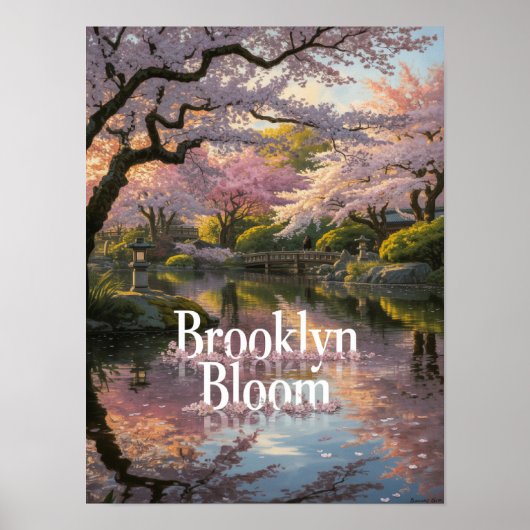Brooklyn Bloom Kirschblüten Garten Poster (Vorne)
