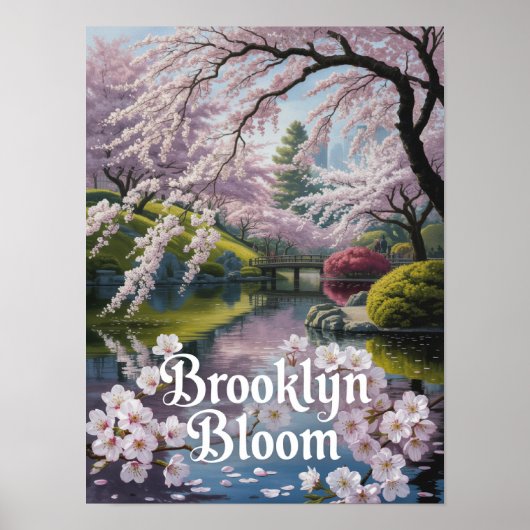 Brooklyn Bloom Kirschblüten Garten Poster (Vorne)