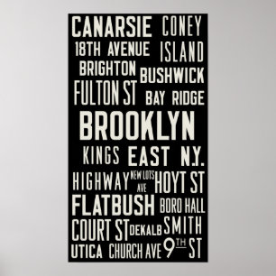 "Brooklyn Bound" Vintage U-Bahn-Printwerbung Poster