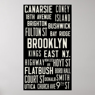 "Brooklyn Bound" Vintage U-Bahn-Printwerbung Poster