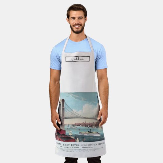 Brooklyn Brg Great East River Suspension Bridge #2 Schürze (Getragen)