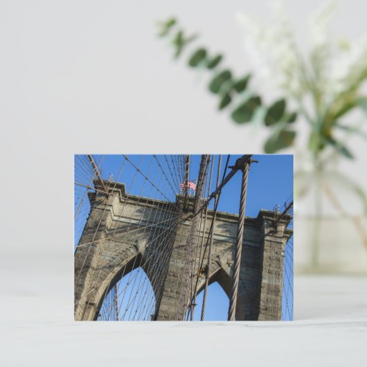 Brooklyn Bridge 02 Postkarte (Stehend Vorderseite)