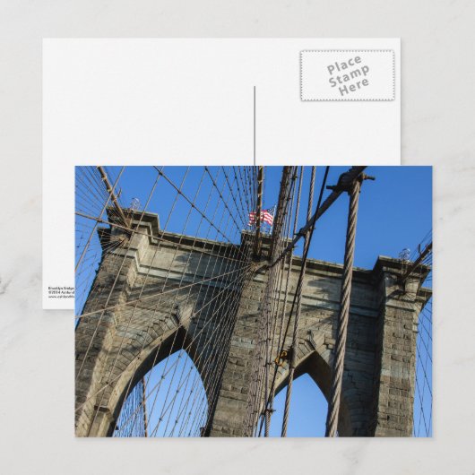Brooklyn Bridge 02 Postkarte (Vorne/Hinten)