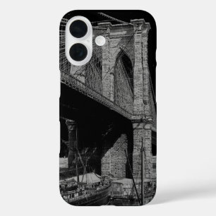 Brooklyn Bridge 1896 Wasserfront iPhone 16 Hülle
