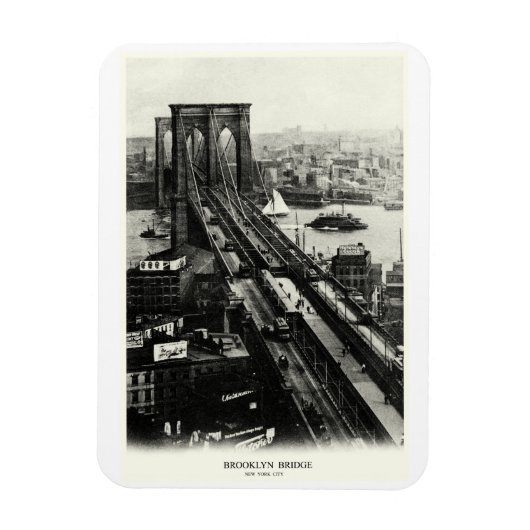 Brooklyn Bridge 1900 Magnet (Vertikal)