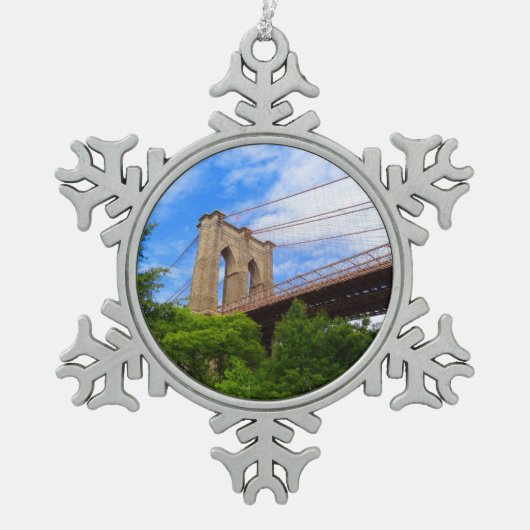 Brooklyn Bridge #1 Snowflake Ornament (Vorderseite)