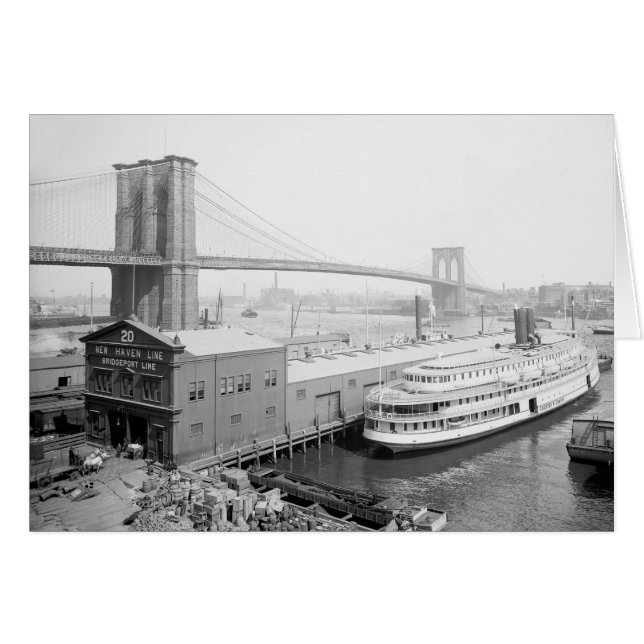 Brooklyn Bridge and Docks, 1905 (Vorderseite (Horizontal))