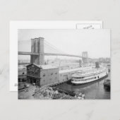 Brooklyn Bridge and Docks, 1905 Postkarte (Vorne/Hinten)
