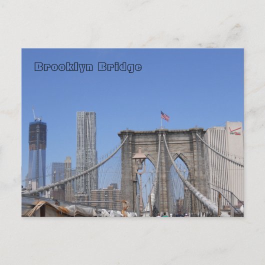 Brooklyn Bridge and Freedom Tower Postkarte (Vorderseite)