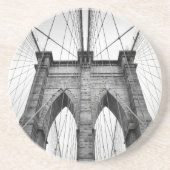 Brooklyn Bridge Architectural Black & White Foto Untersetzer (Vorne)