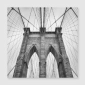Brooklyn Bridge Architectural Close-Up Magnetkarte (Vorderseite)
