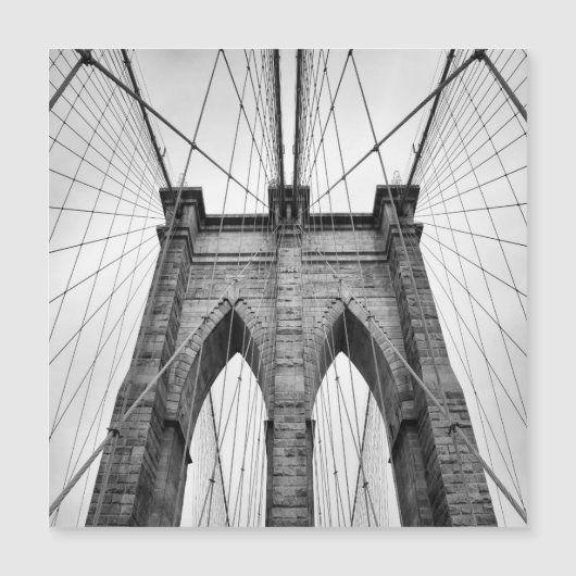 Brooklyn Bridge Architectural Close-Up Magnetkarte (Vorderseite)
