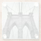 Brooklyn Bridge Architectural Nah-Up Glasuntersetzer (Rückseite)