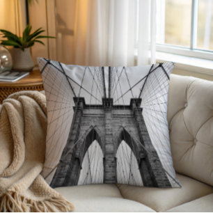 Brooklyn Bridge Architektonische Nahaufnahme Kissen
