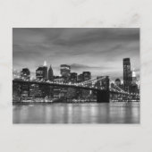 Brooklyn Bridge at Night, New York City Postkarte (Vorderseite)