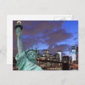 Brooklyn Bridge at Night, New York City Postkarte (Vorne/Hinten)