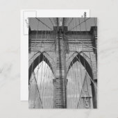 Brooklyn Bridge - B&W Postcard Postkarte (Vorne/Hinten)