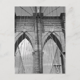 Brooklyn Bridge - B&W Postcard Postkarte