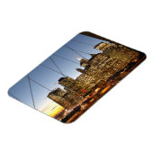 Brooklyn Bridge bei Dämmerung mit Manhattan Skylin Magnet (Linke Seite)