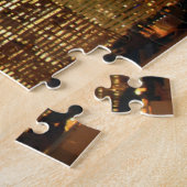 Brooklyn Bridge bei Dämmerung mit Manhattan Skylin Puzzle (Seite)