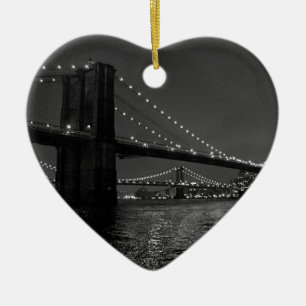 Brooklyn Bridge bei Nacht Keramikornament