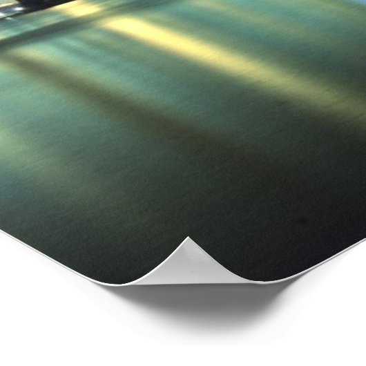 Brooklyn Bridge bei Nacht Manhattan Bridge Poster (Ecke)