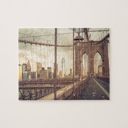 Brooklyn Bridge bei Sunset Puzzle (Horizontal)