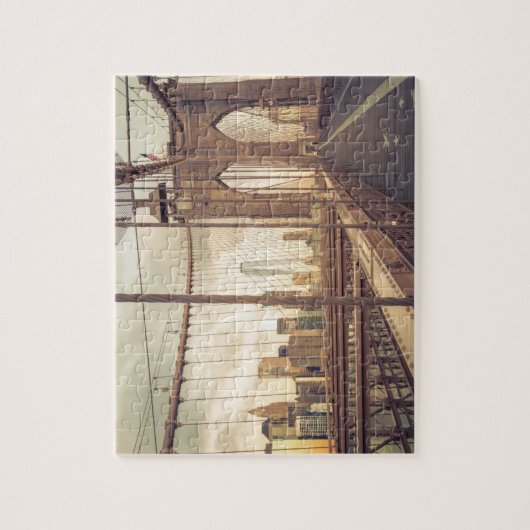 Brooklyn Bridge bei Sunset Puzzle (Vertikal)