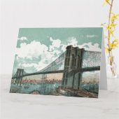 Brooklyn Bridge Big Greeting Card Karte (Gelbe Blume)