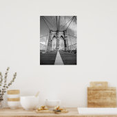 Brooklyn Bridge Black and White Architecture Poster (Küche)